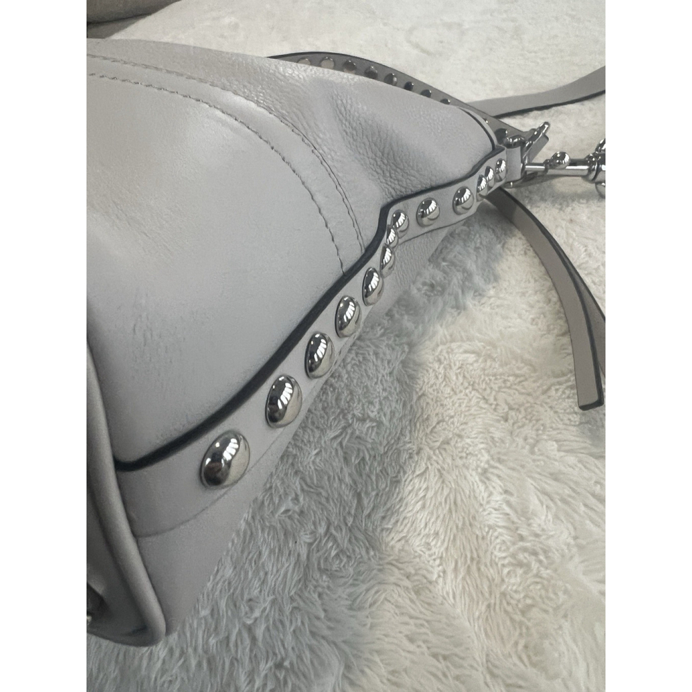 Rebecca Minkoff Cream Leather Silver Studded Crossbody Bag Purse NWOT - Picture 14 of 16